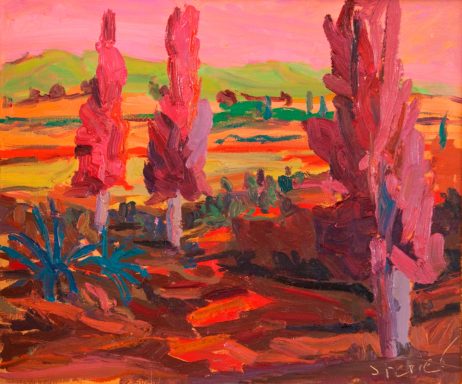 cat. 106 los cipreses carmin 55x46